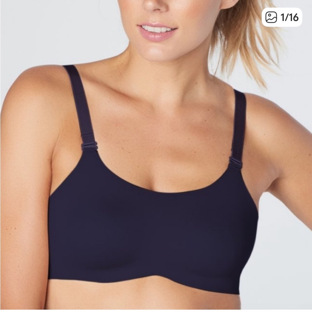 Knix Deep Blue Women's Bra evolution reversible wire free bra never worn
